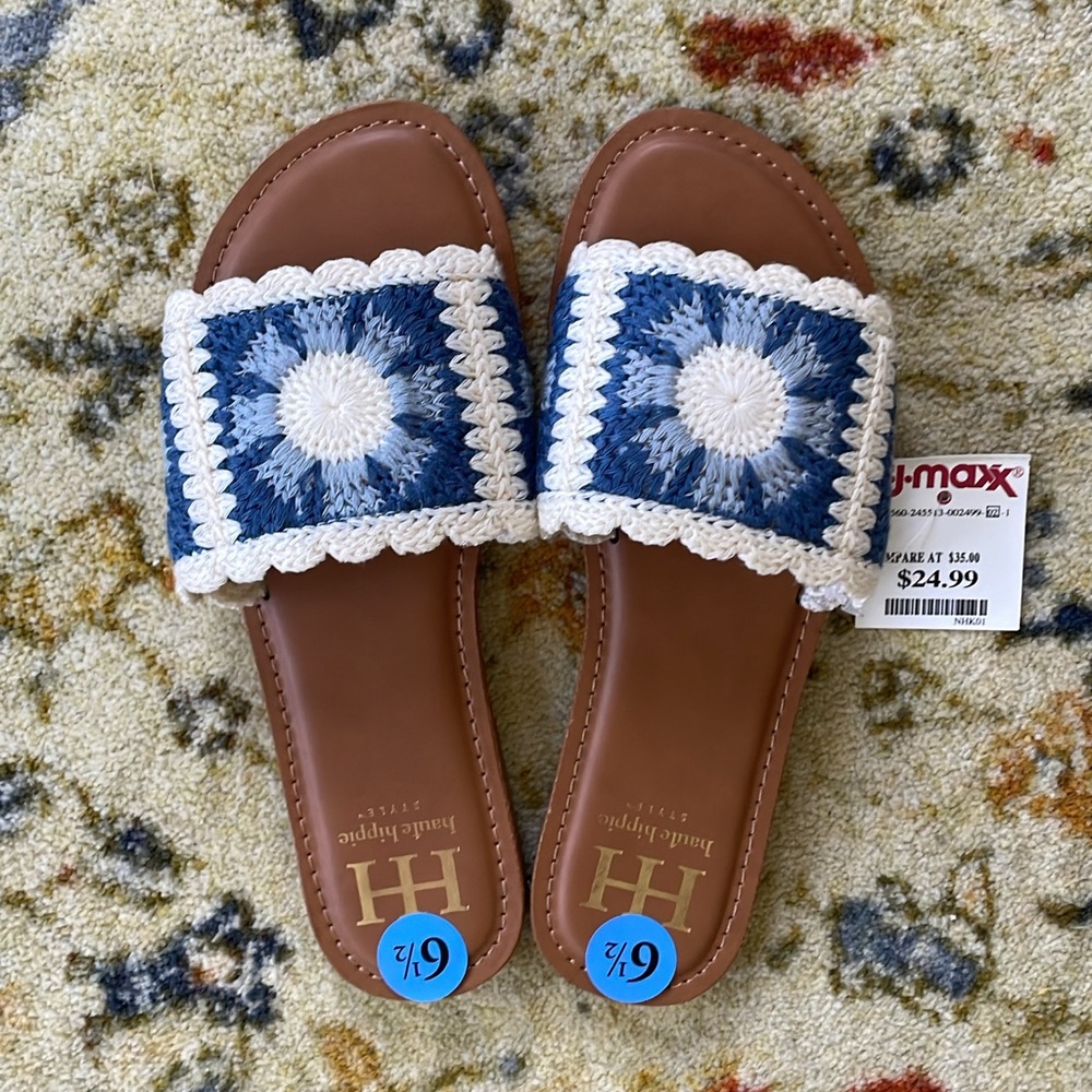 Haute hippie crochet sandals